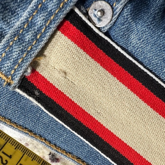 Veronica Beard Blue Denim Grotto Stripe Skinny Jean Size 26 - Picture 4 of 8